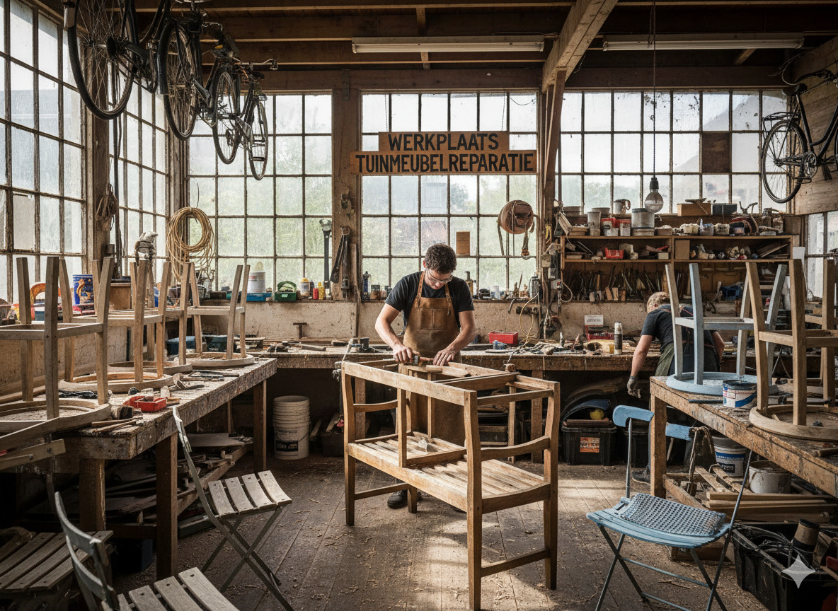 Werkplaats tuinmeubelreparatie